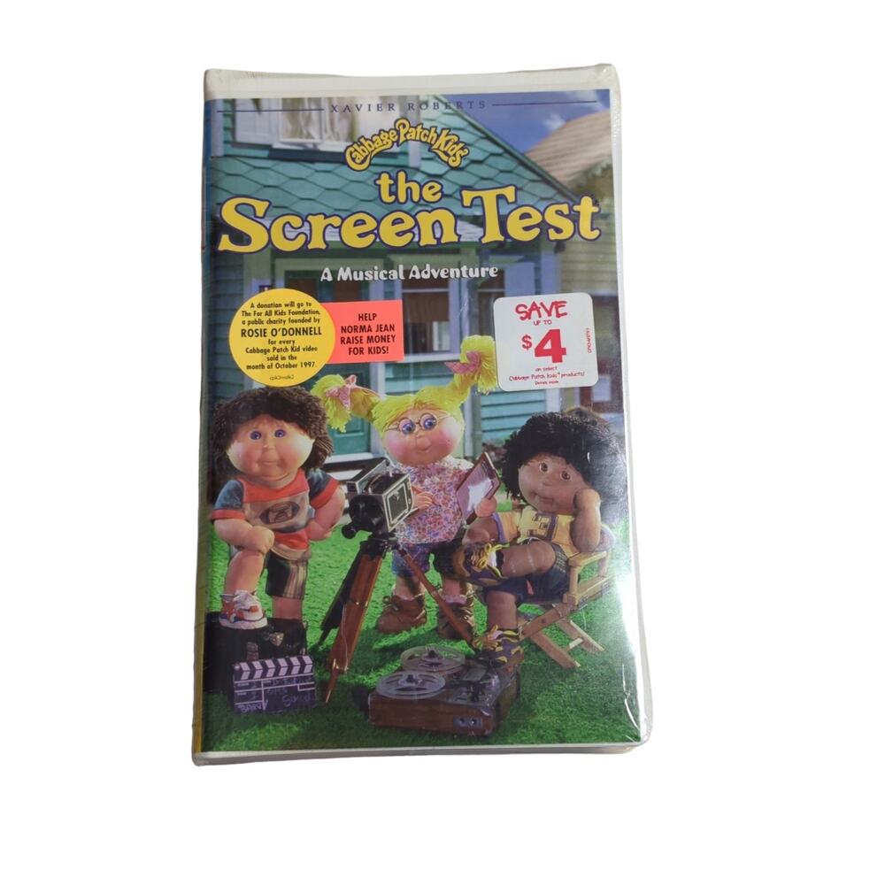 Vintage 1997 Cabbage Patch Kids The Screen Test musical adventure VHS New SEALED